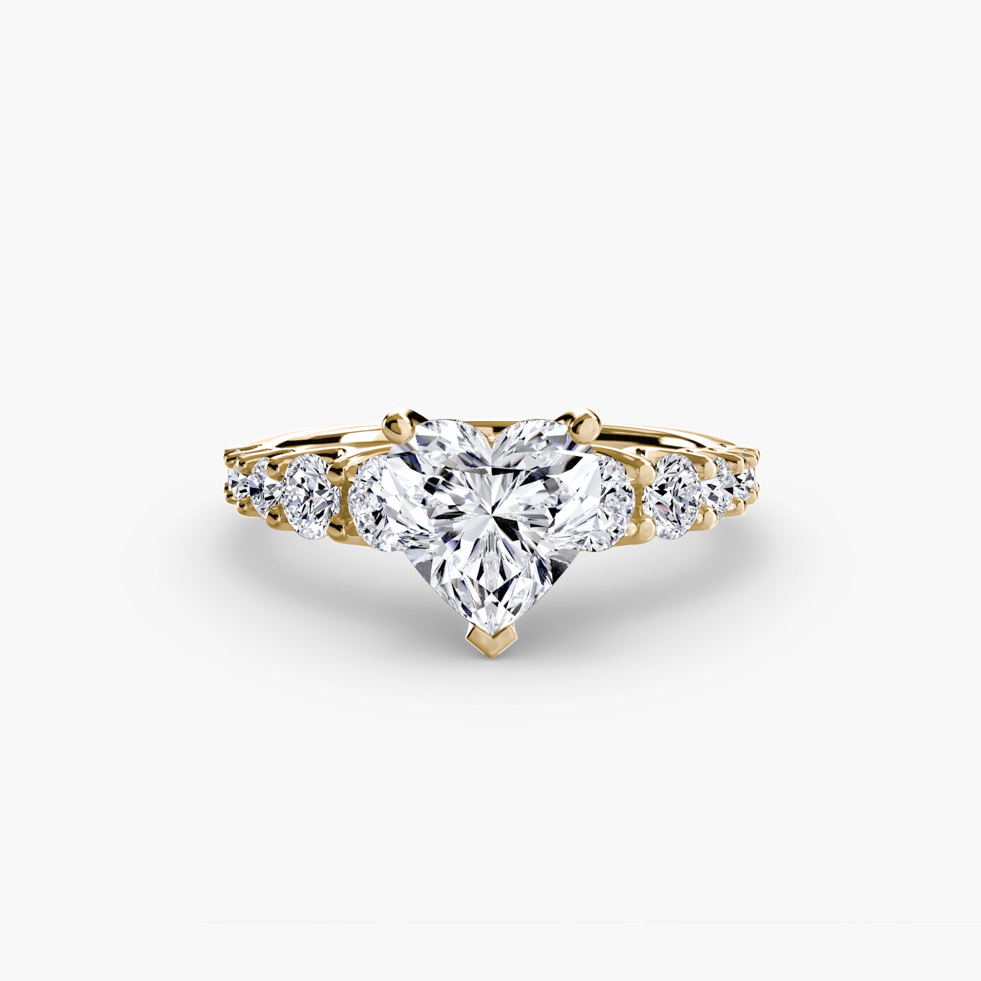 natural round diamond 1.38ct ring band detail
