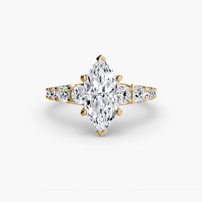 natural round diamond 1.38ct ring with diamond accents