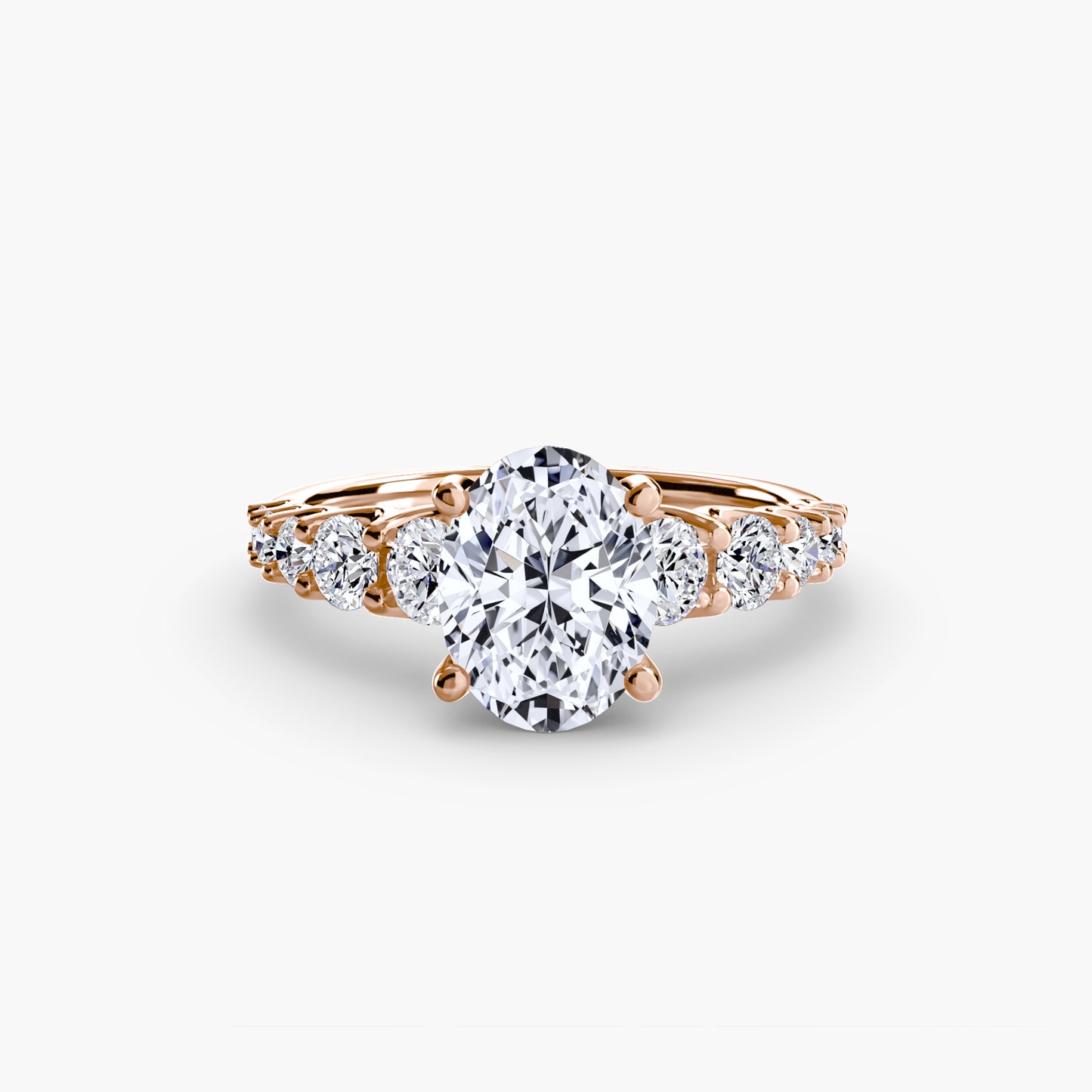 natural round diamond 1.38ct ring back view