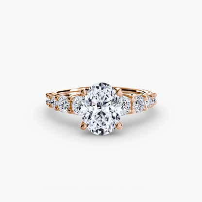 natural round diamond 1.38ct ring front view