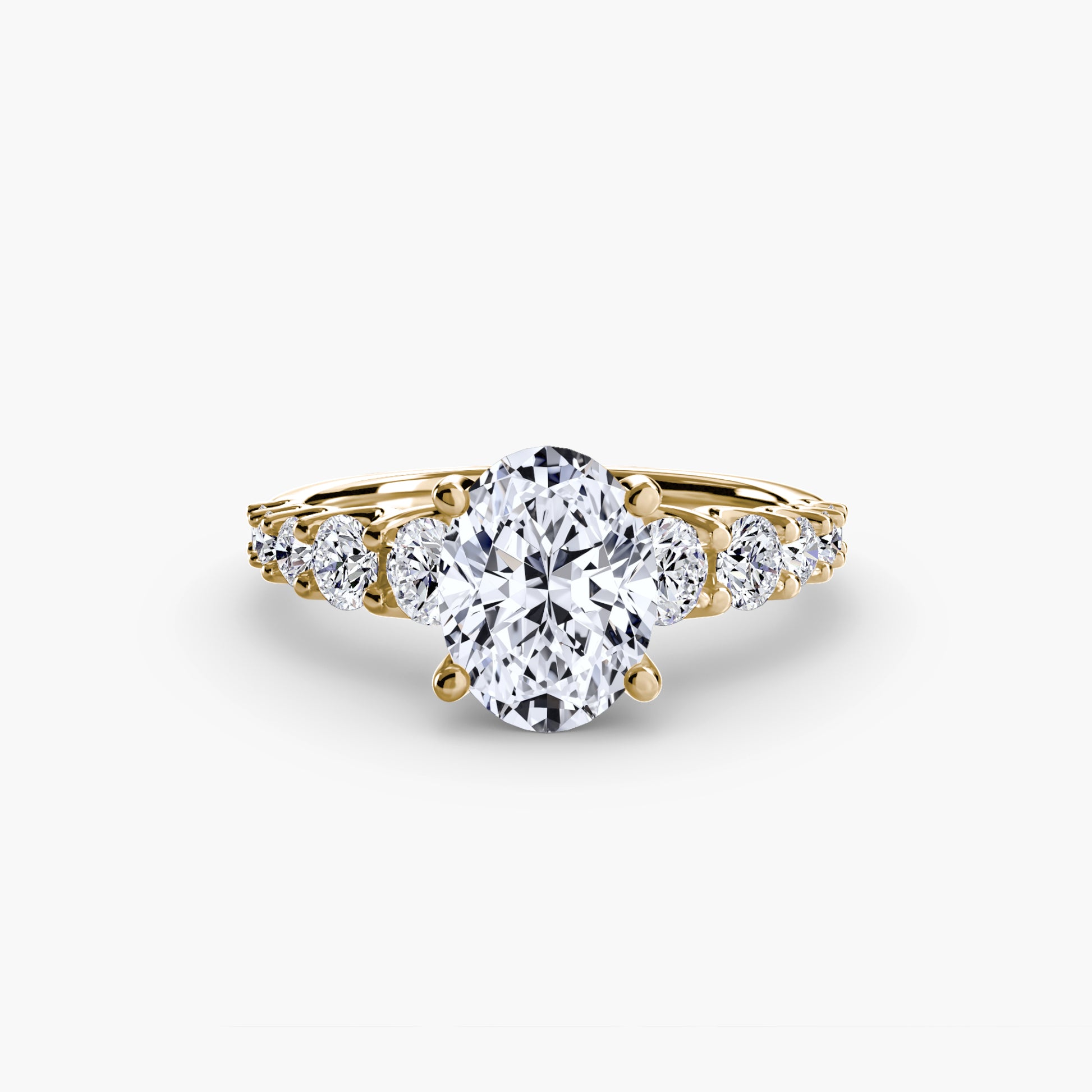 natural round diamond 1.38ct ring front view