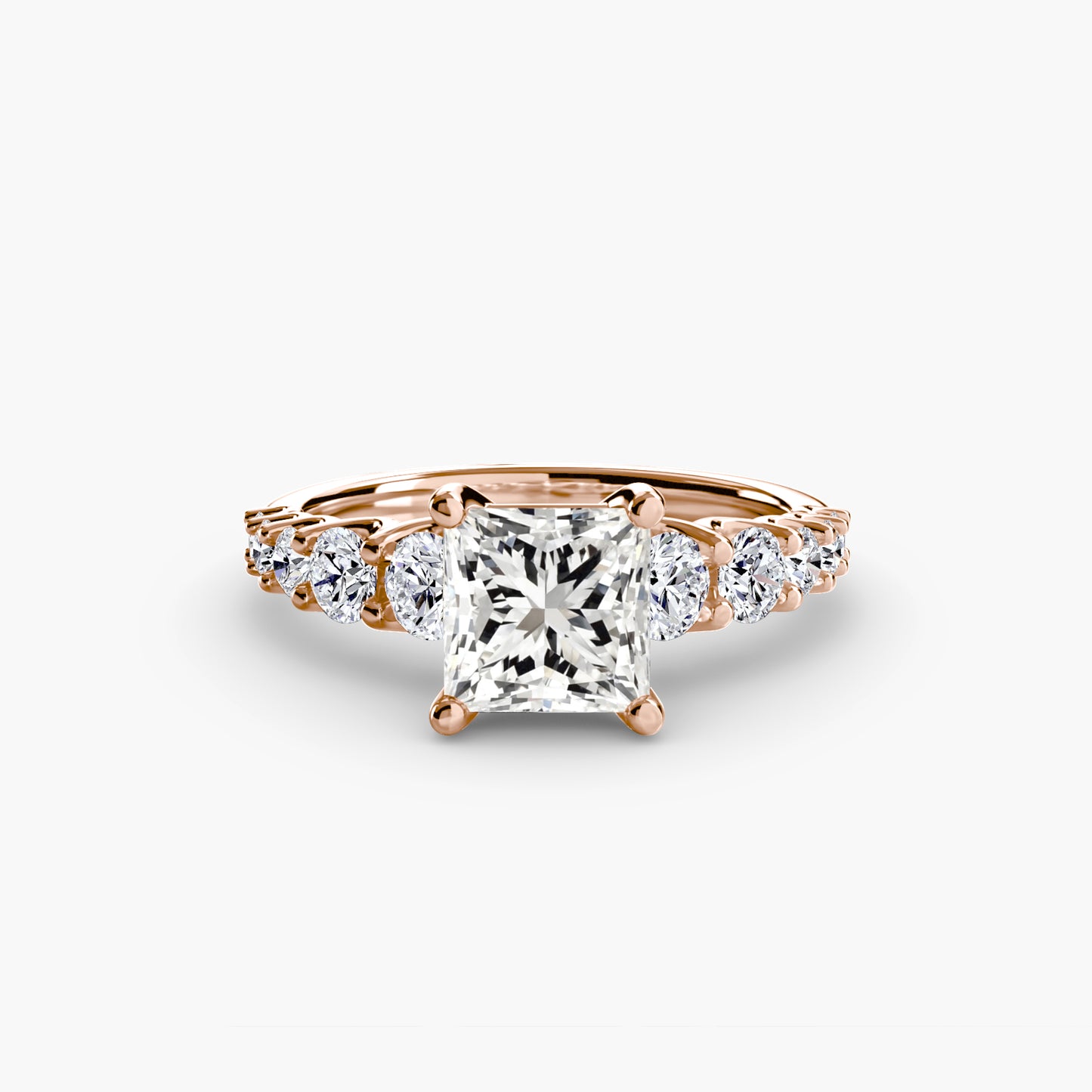 natural round diamond 1.38ct ring back view