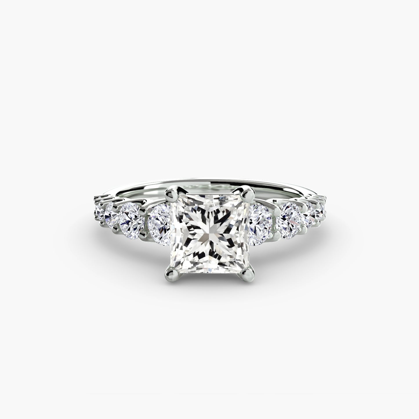 natural round diamond 1.38ct ring close up detail