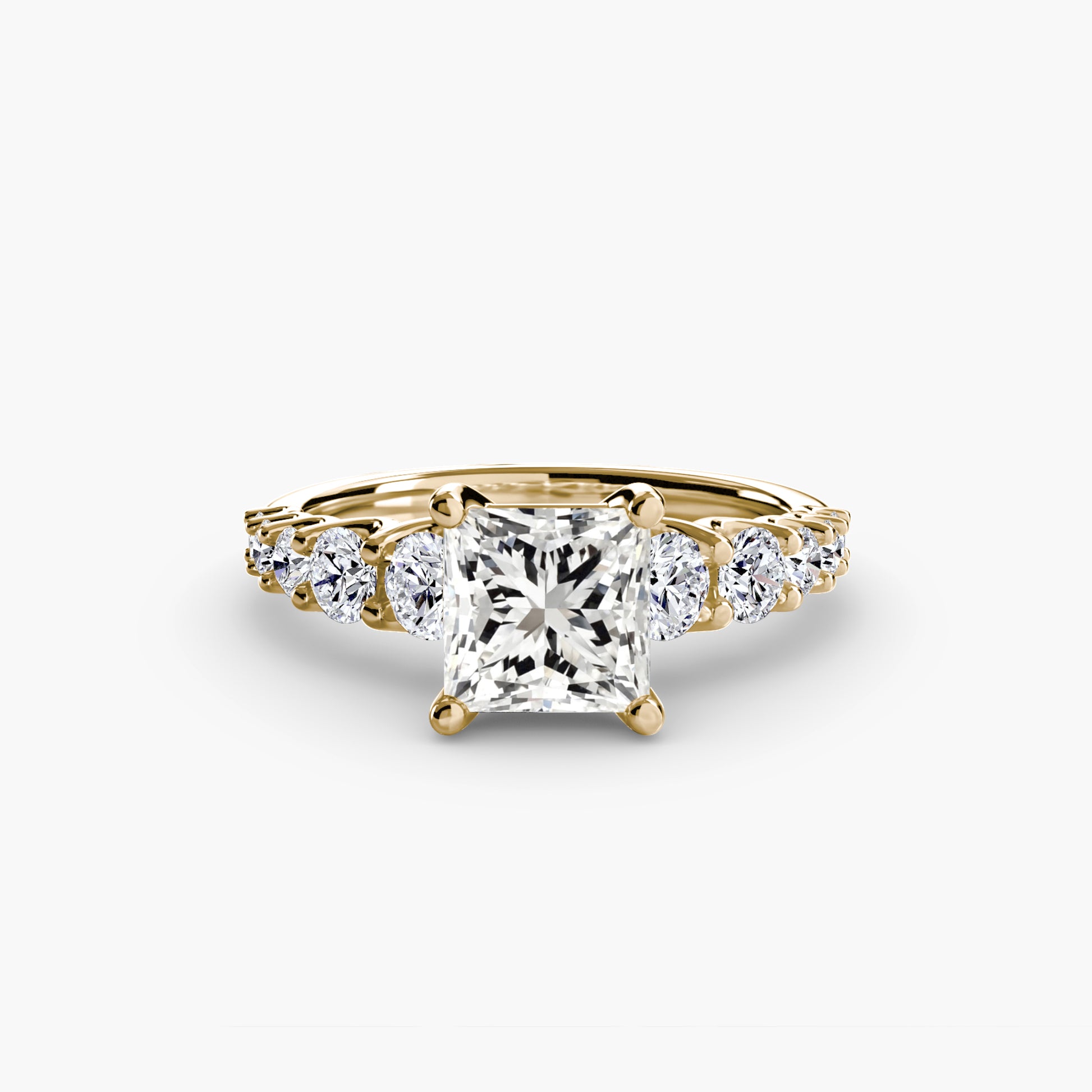 natural round diamond 1.38ct ring back view