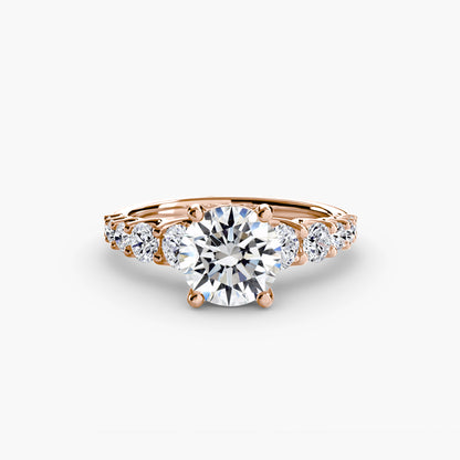 natural round diamond 1.38ct ring band detail