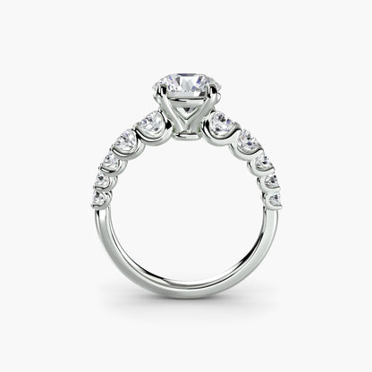 natural round diamond 1.38ct ring side angle