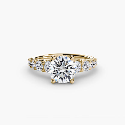 natural round diamond 1.38ct ring side angle