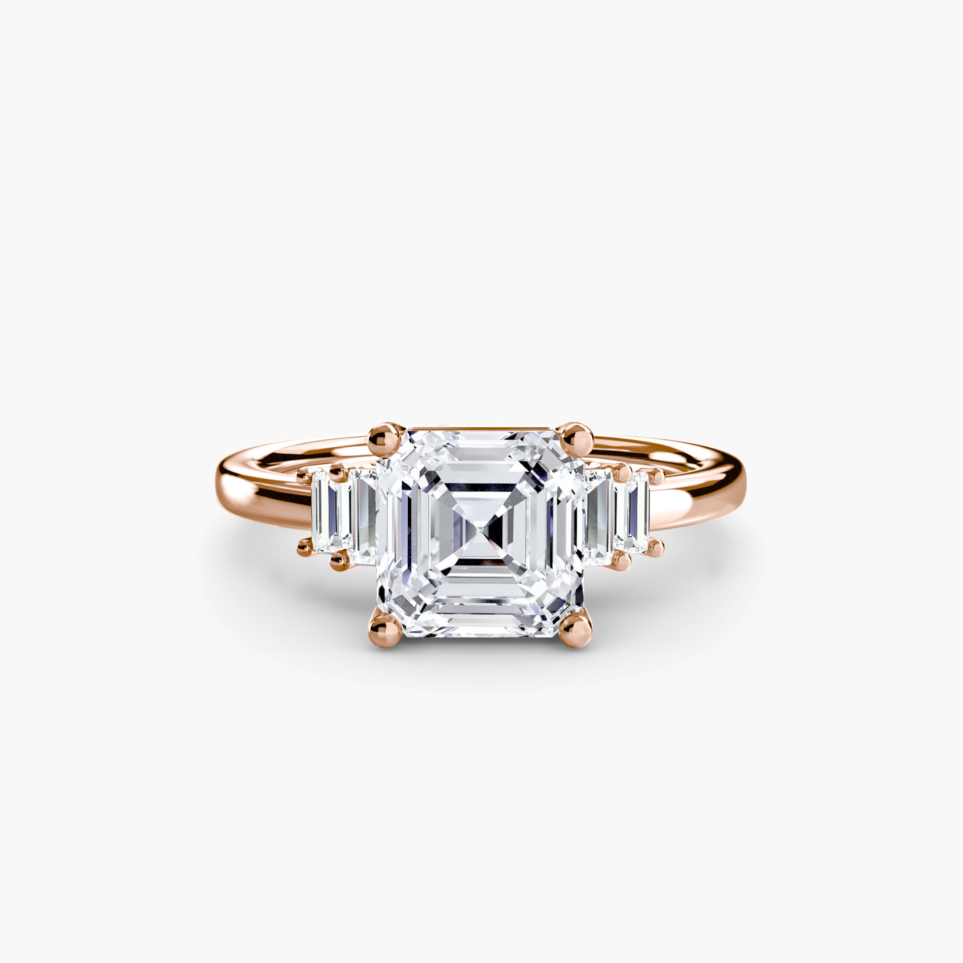 natural round diamond 0.17ct ring side angle