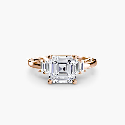 natural round diamond 0.17ct ring side angle