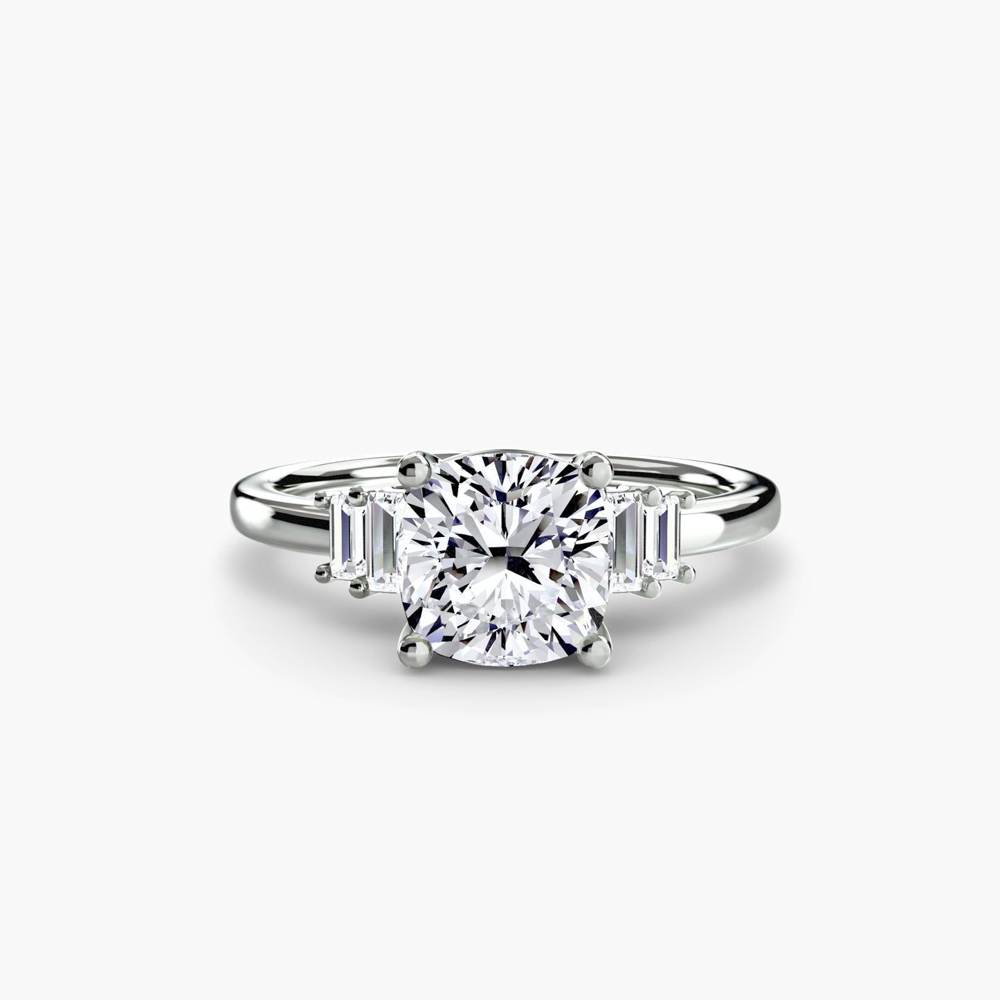 natural round diamond 0.17ct ring top view