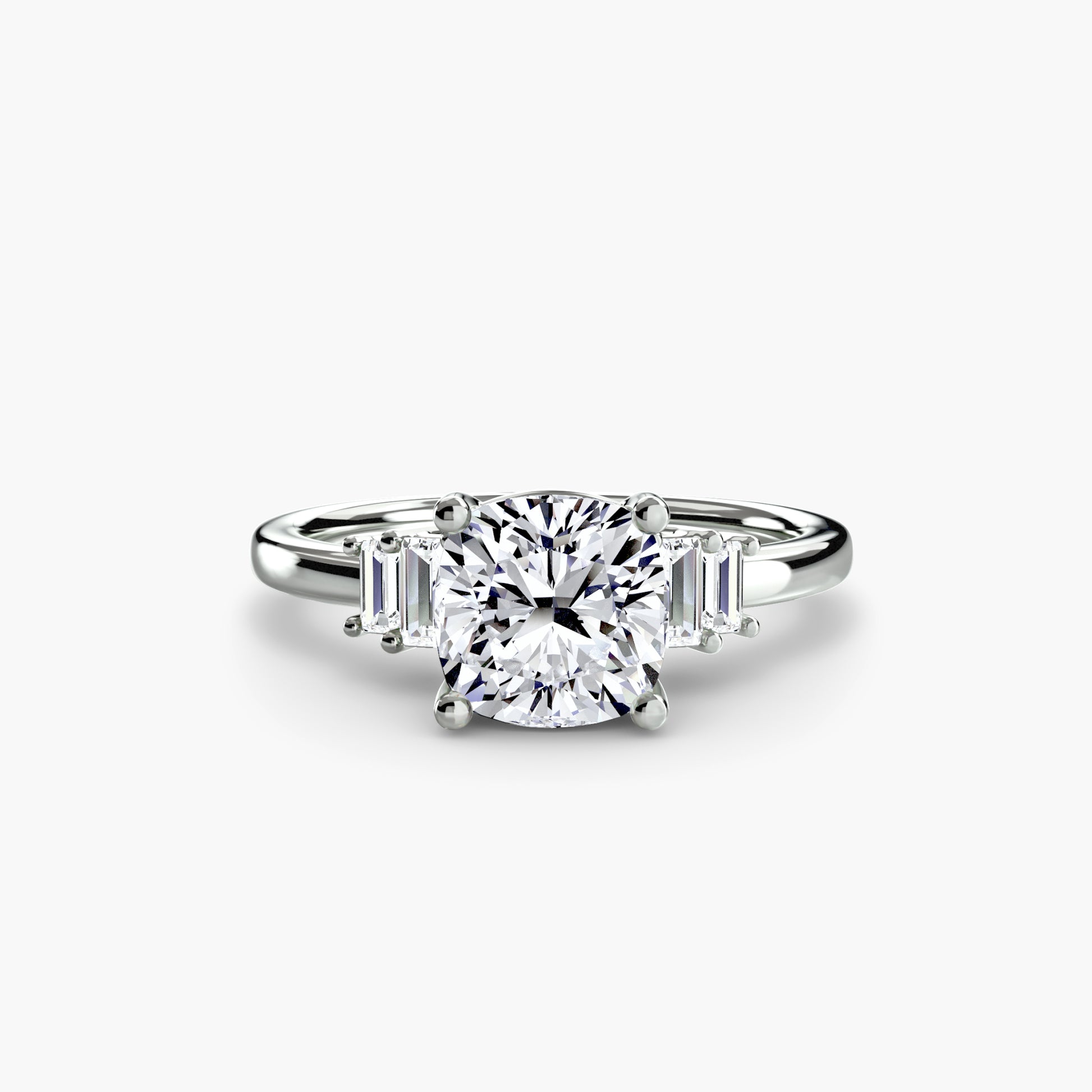 natural round diamond 0.17ct ring top view