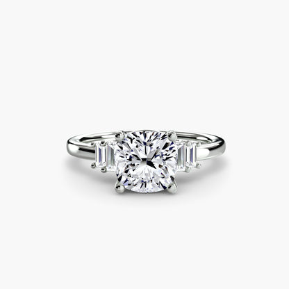 natural round diamond 0.17ct ring on white background