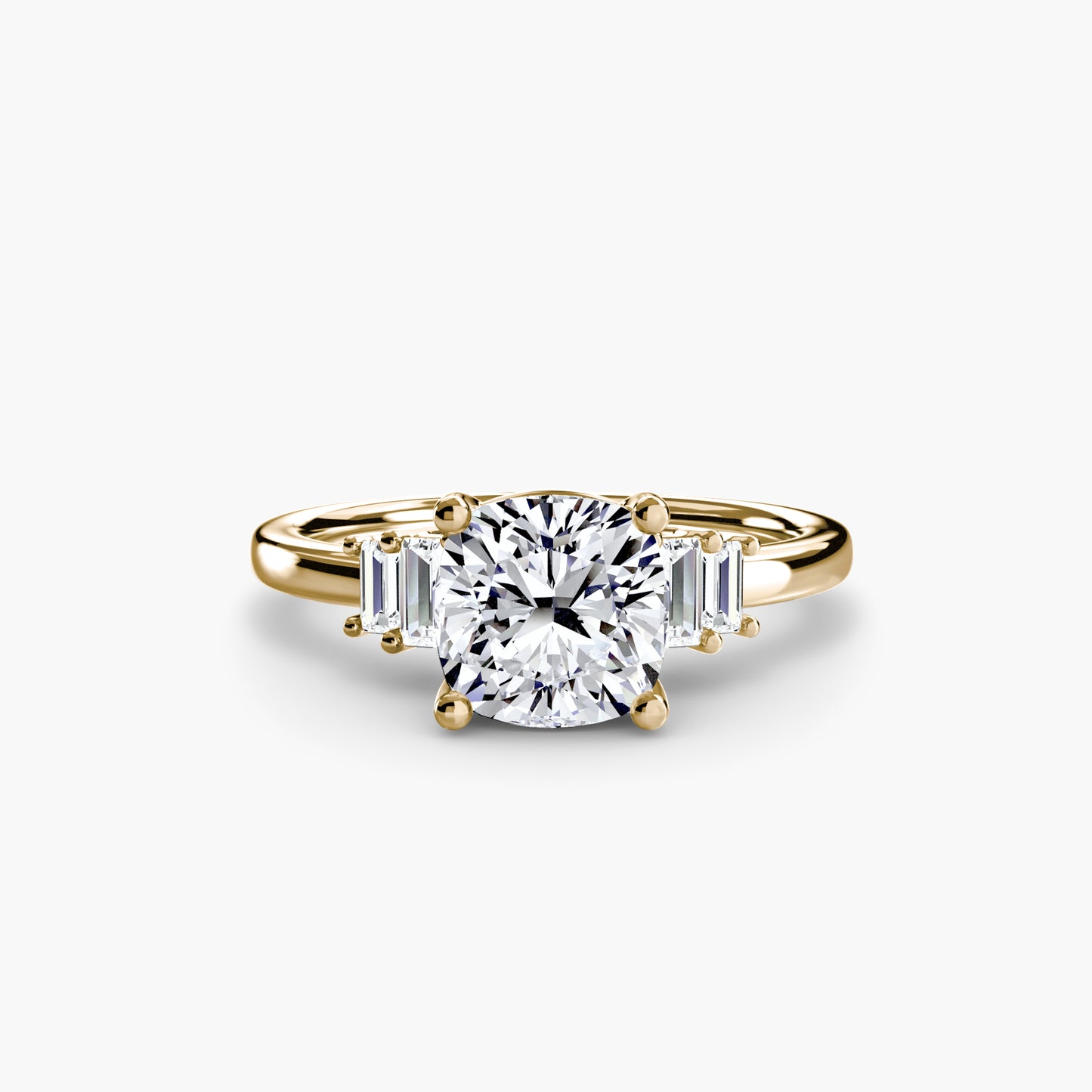 natural round diamond 0.17ct ring side angle