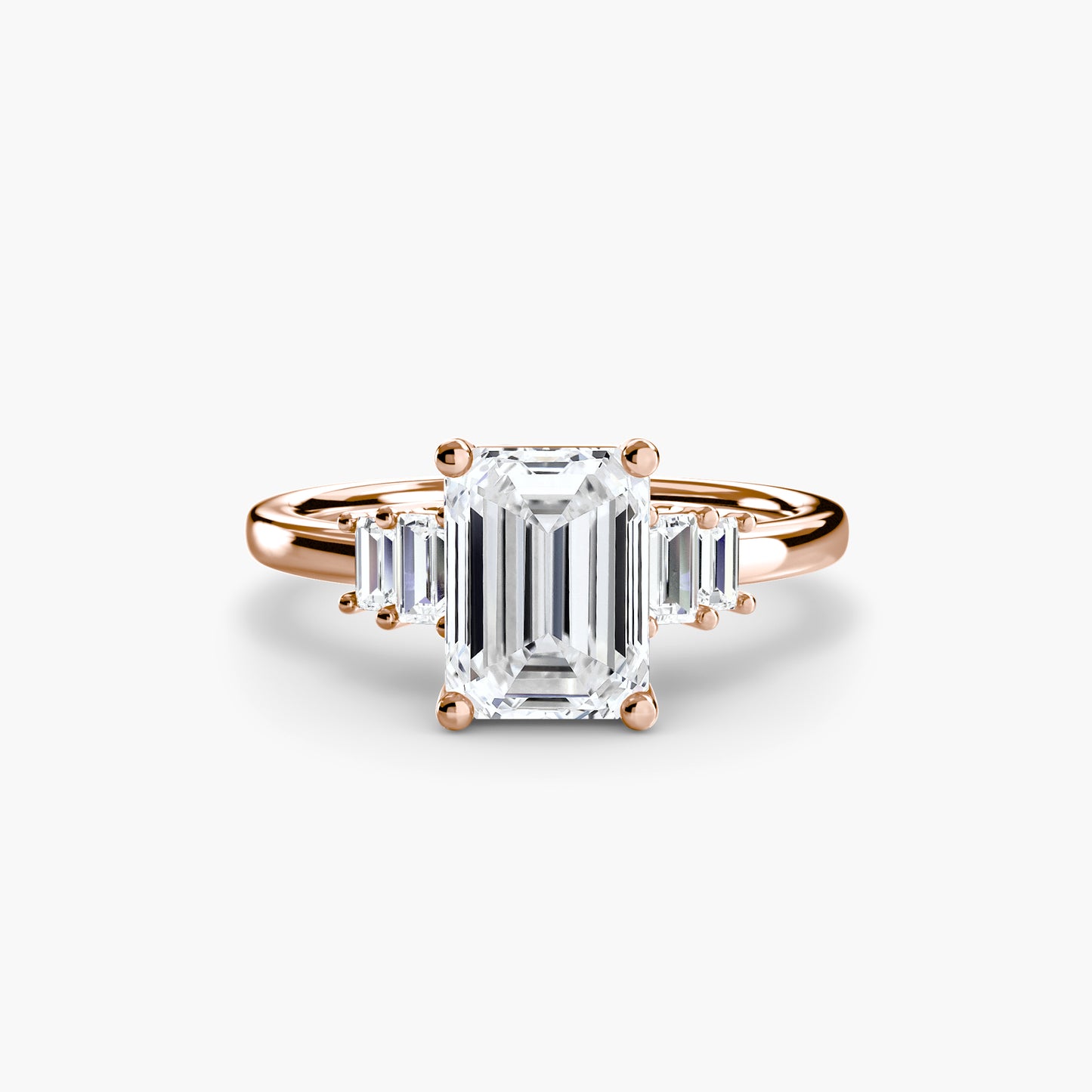 natural round diamond 0.17ct ring front view