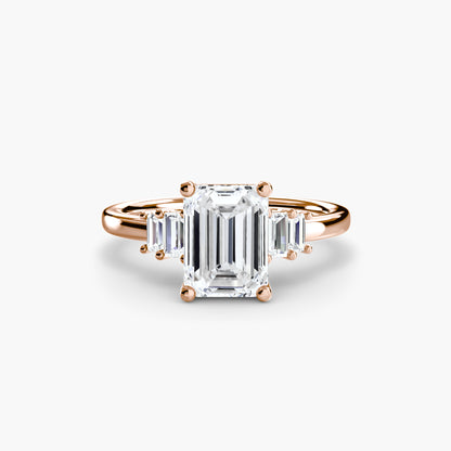 natural round diamond 0.17ct ring front view