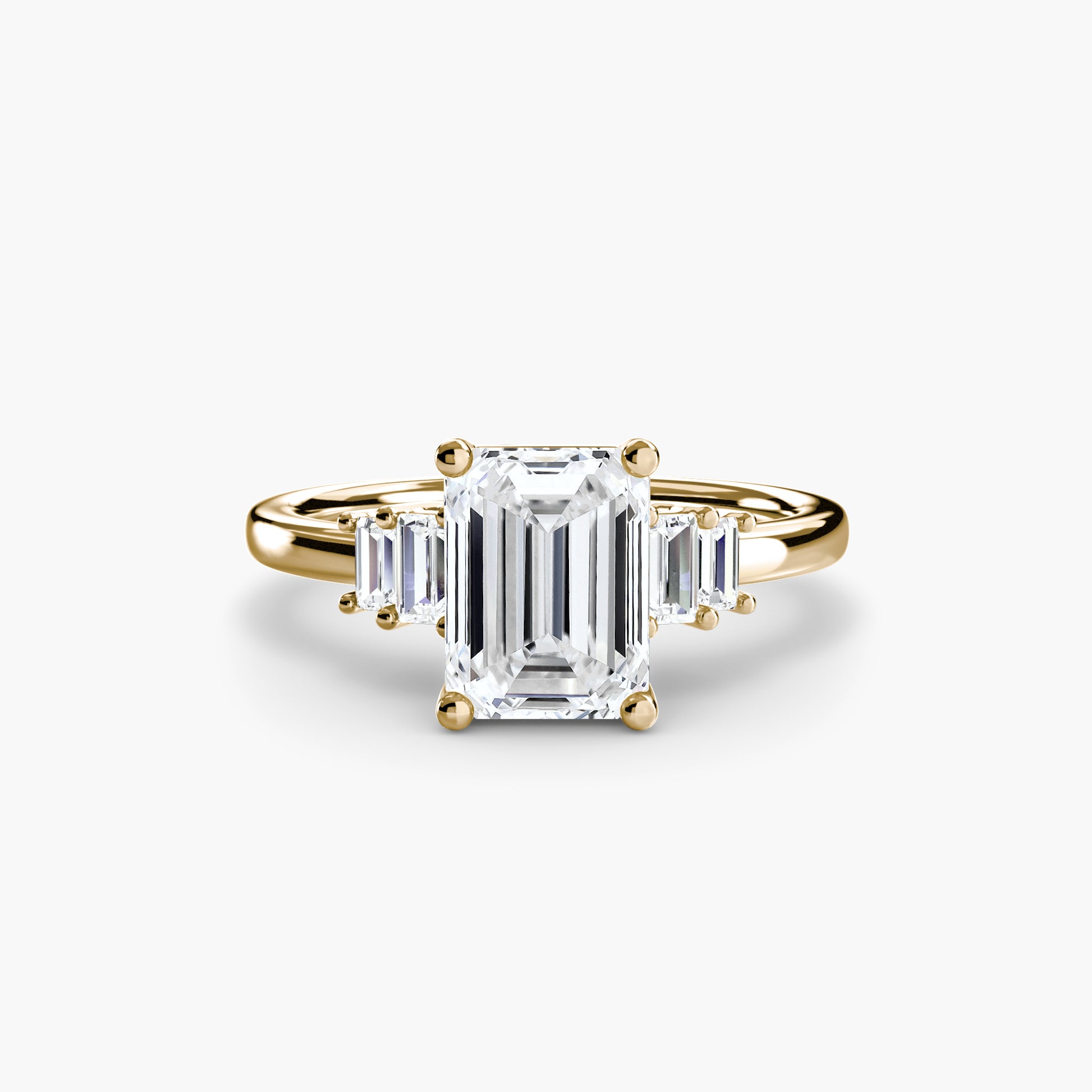 natural round diamond 0.17ct ring with diamond accents