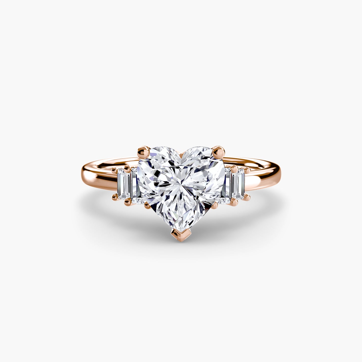 natural round diamond 0.17ct ring side angle