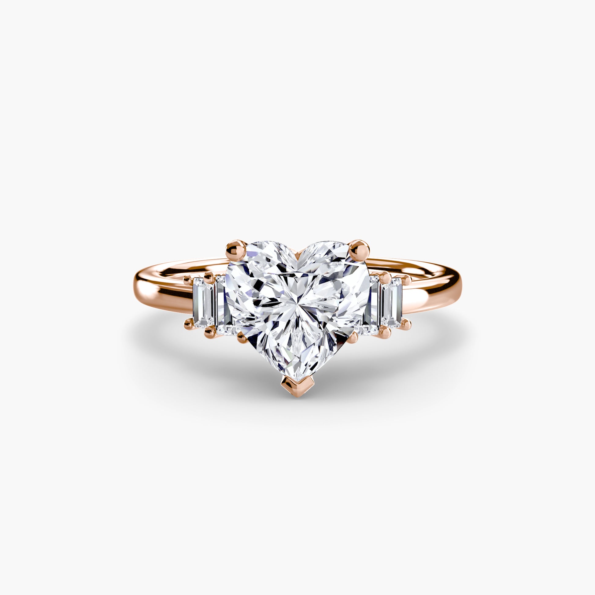 natural round diamond 0.17ct ring top view