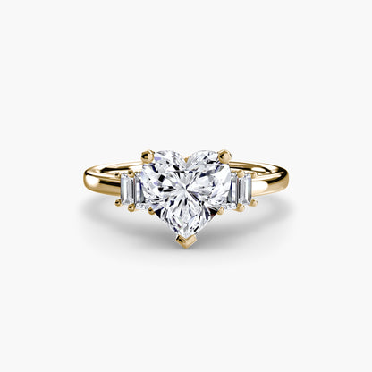 natural round diamond 0.17ct ring top view