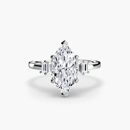 natural round diamond 0.17ct ring front view