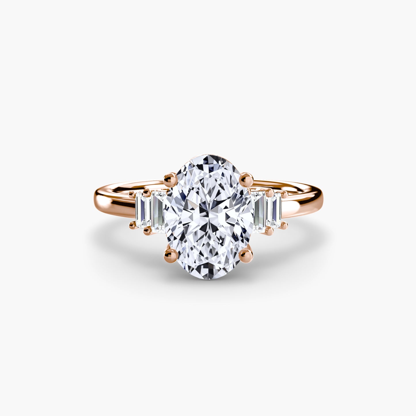 natural round diamond 0.17ct ring back view