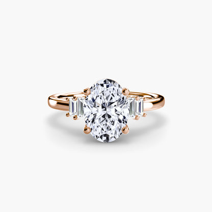 natural round diamond 0.17ct ring front view