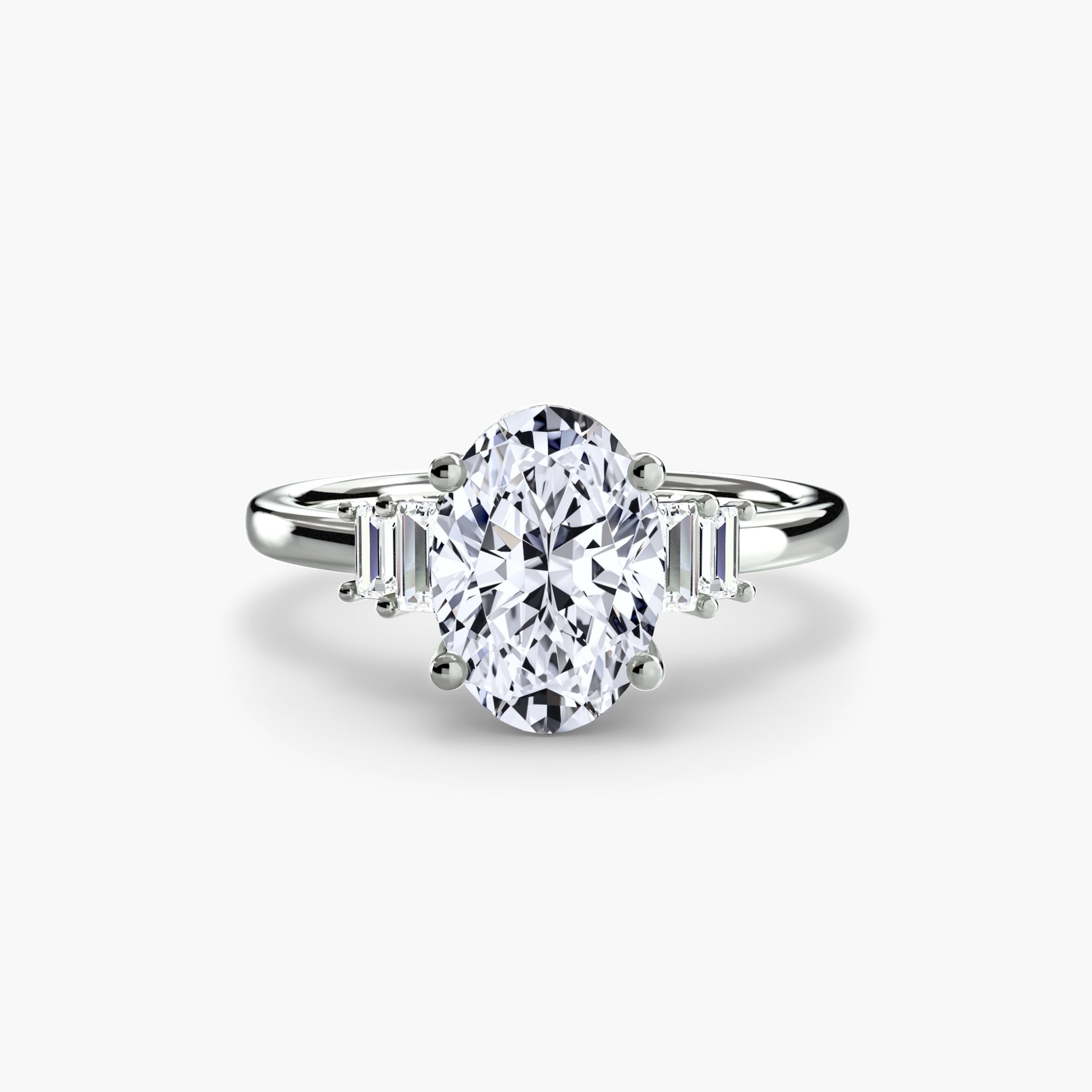 natural round diamond 0.17ct ring with diamond accents