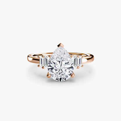 natural round diamond 0.17ct ring side angle