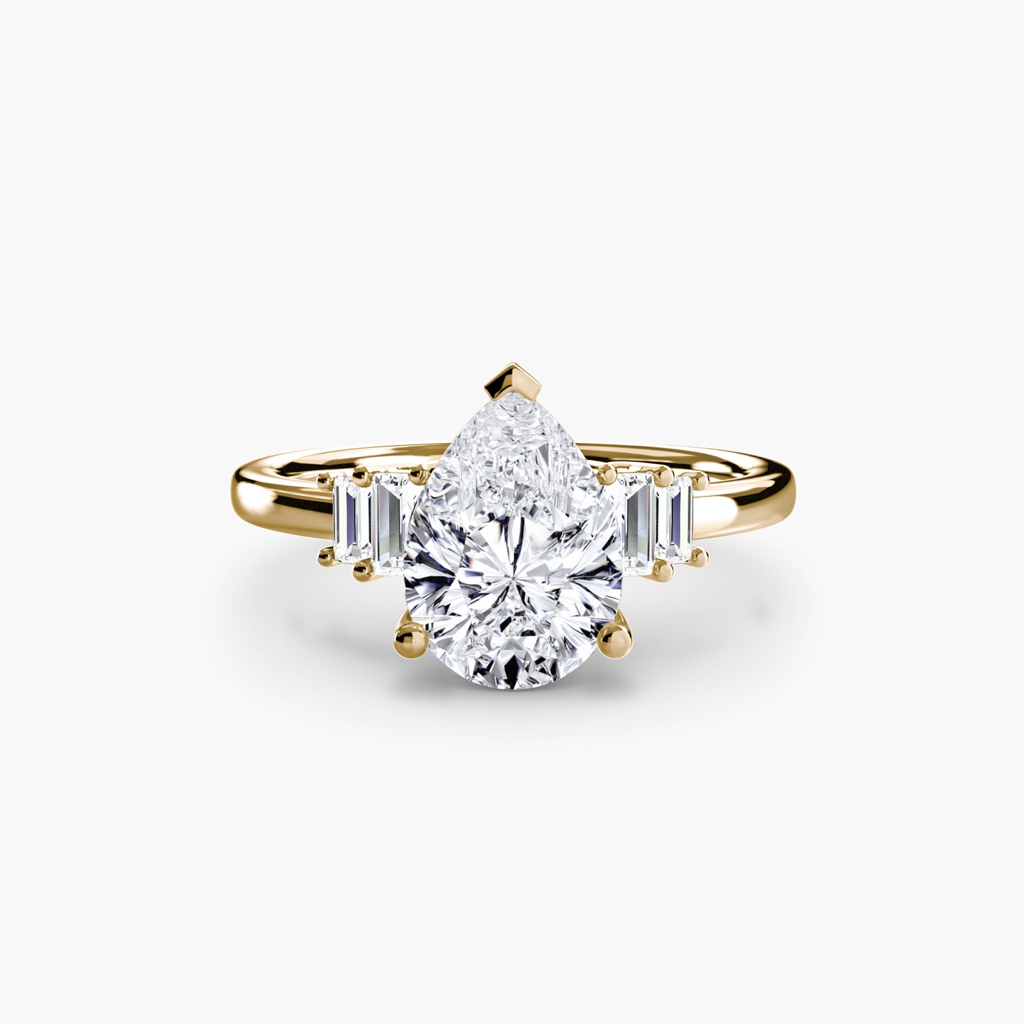natural round diamond 0.17ct ring side angle