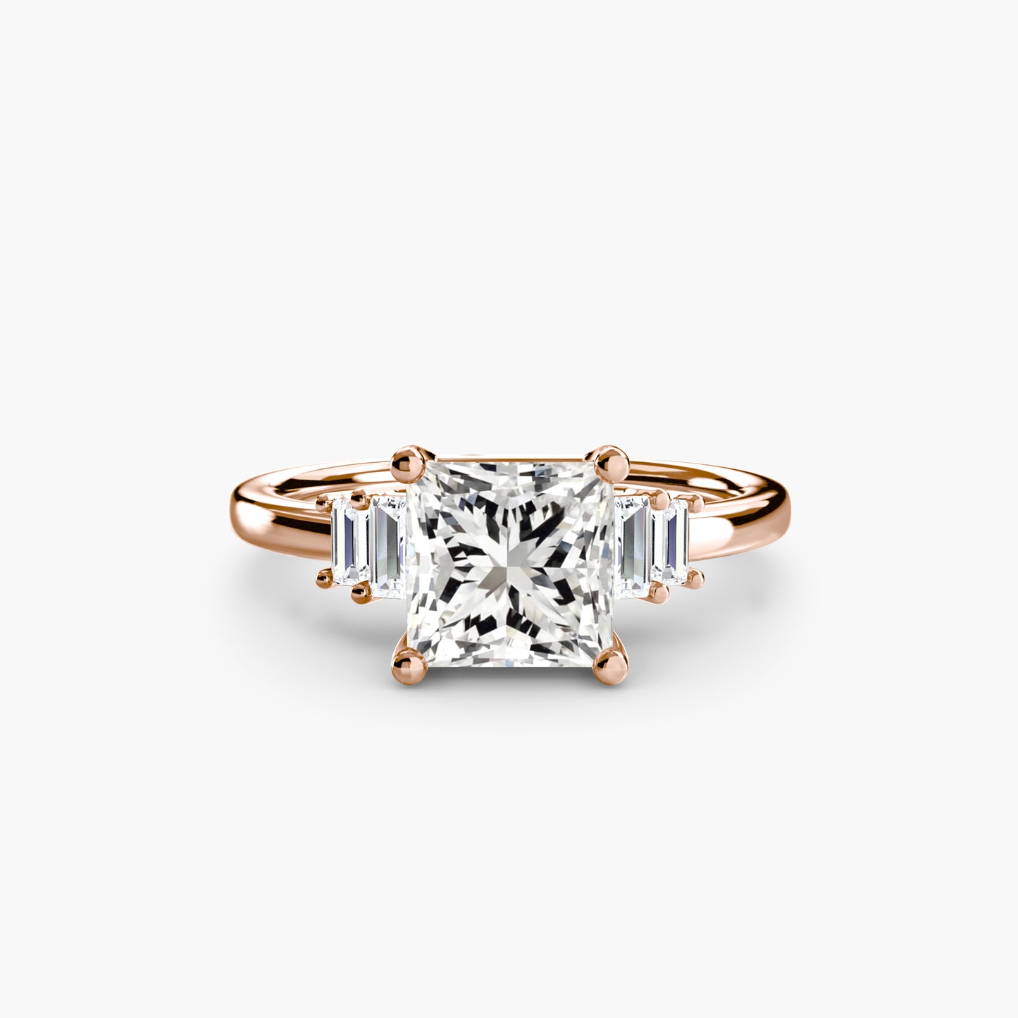 natural round diamond 0.17ct ring back view