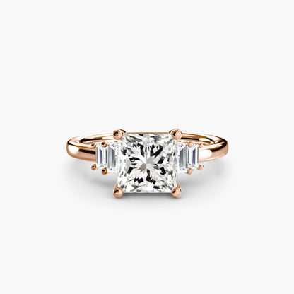 natural round diamond 0.17ct ring back view
