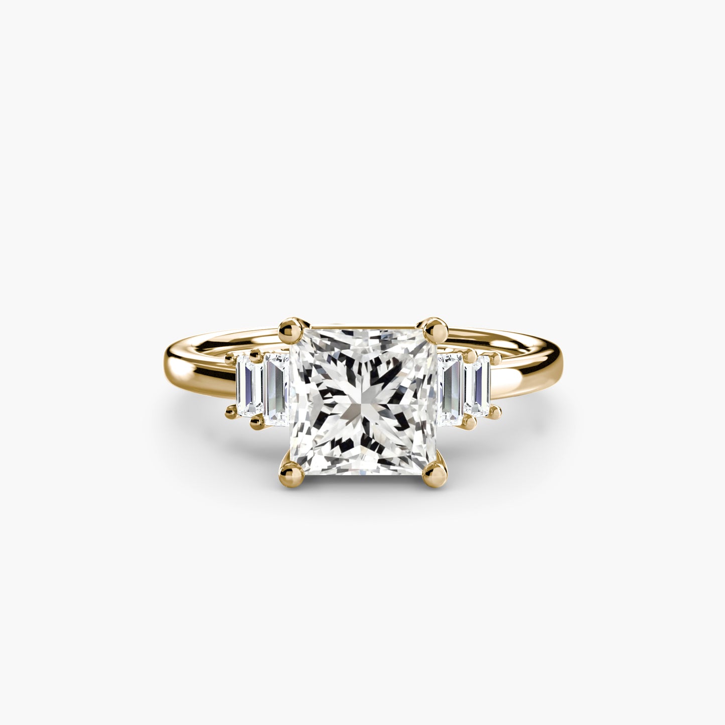 natural round diamond 0.17ct ring front view