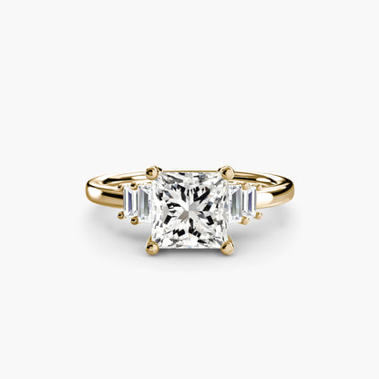 natural round diamond 0.17ct ring front view