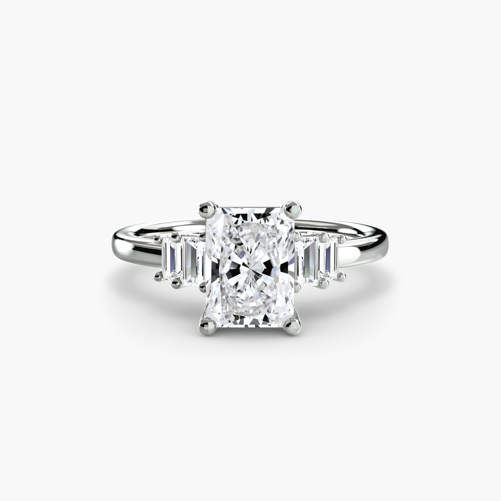natural round diamond 0.17ct ring front view