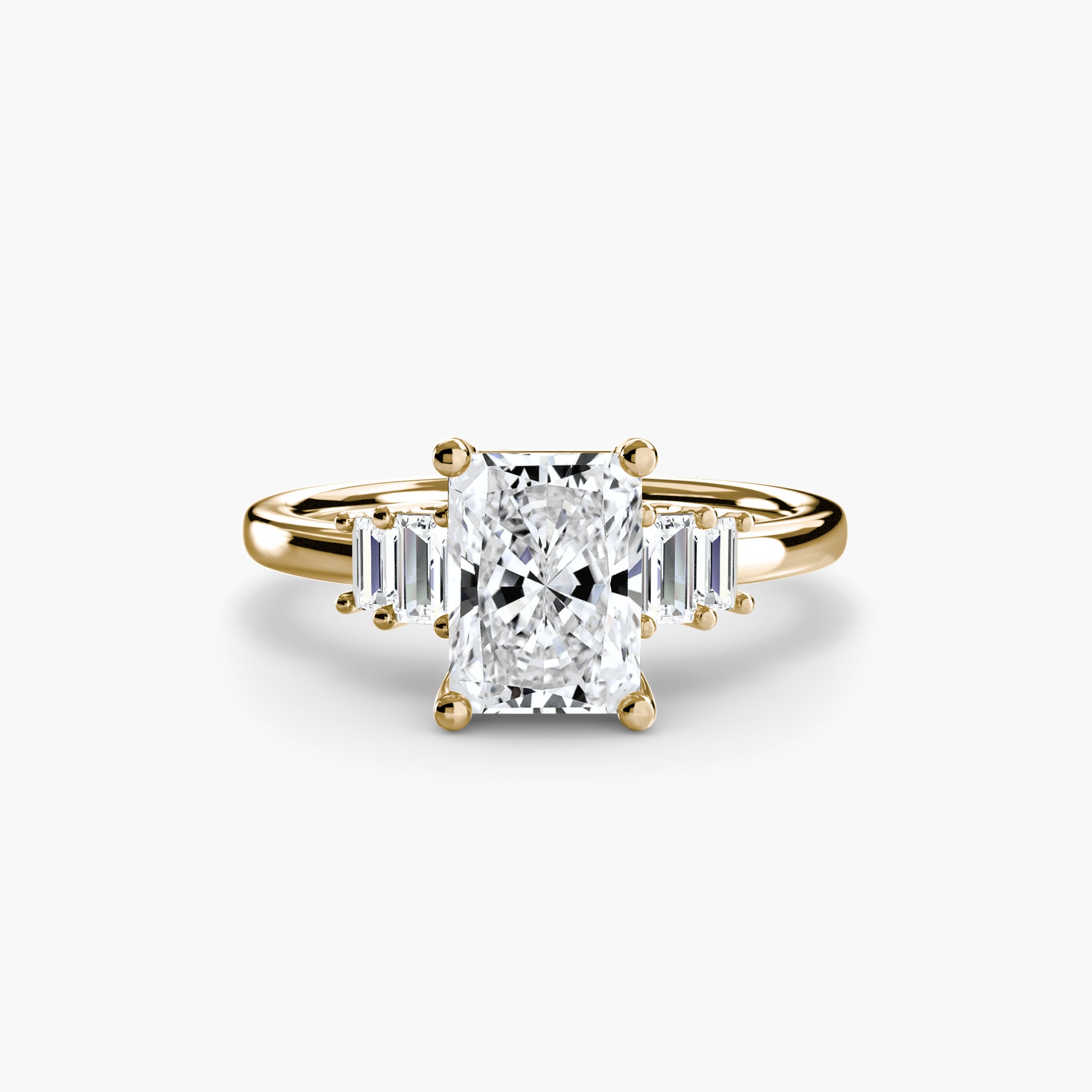 natural round diamond 0.17ct ring three quarter angle