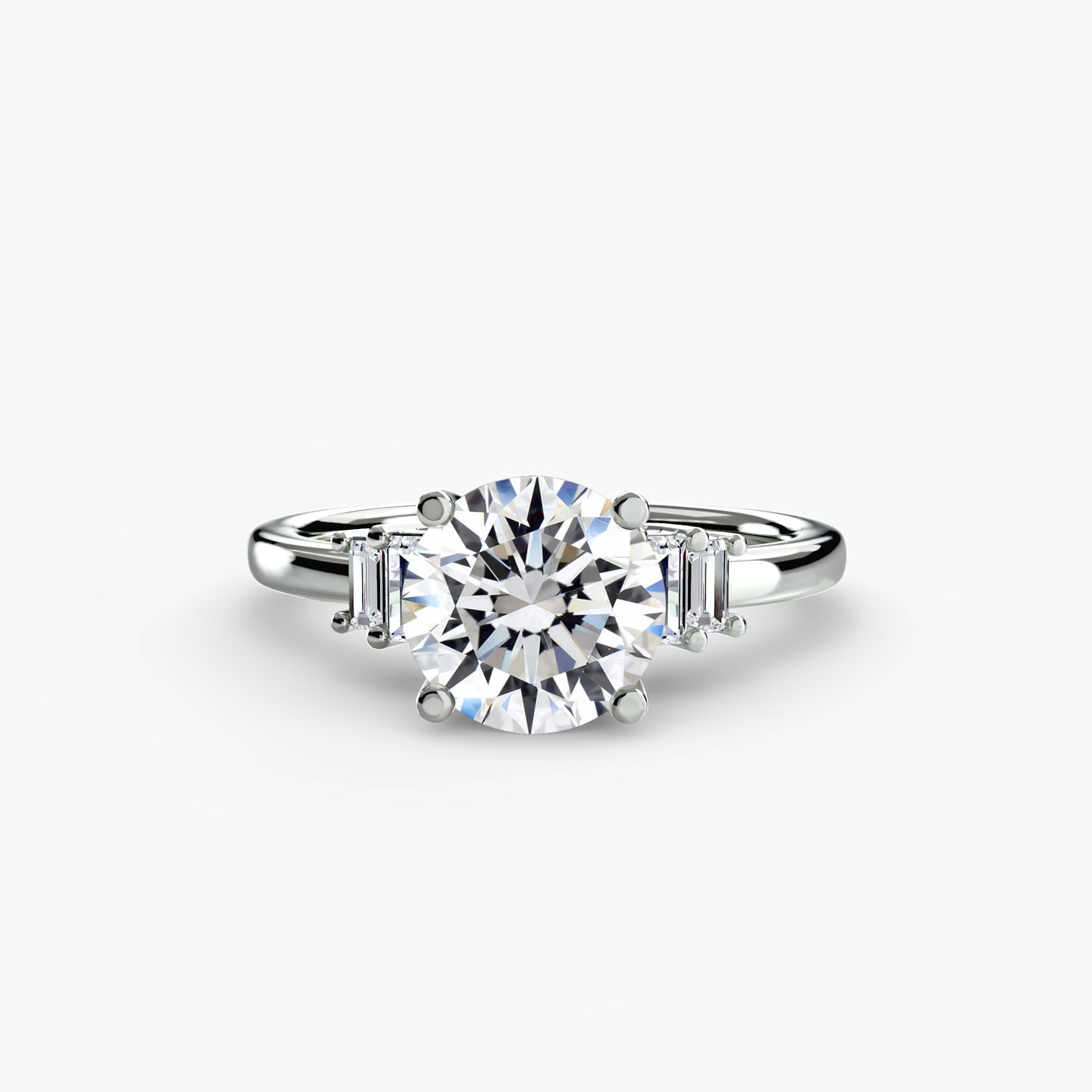 natural round diamond 0.17ct ring top view