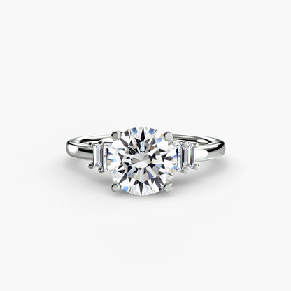 natural round diamond 0.17ct ring top view