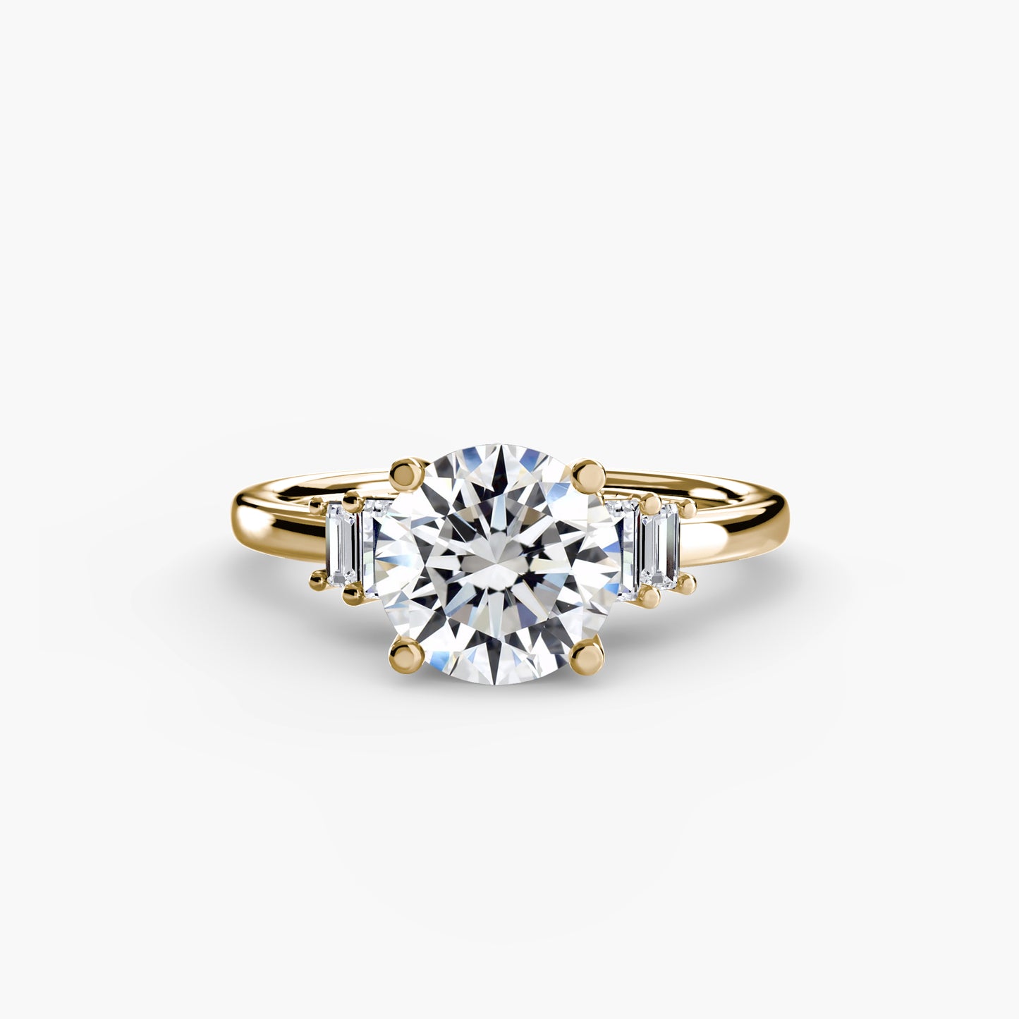 natural round diamond 0.17ct ring macro detail