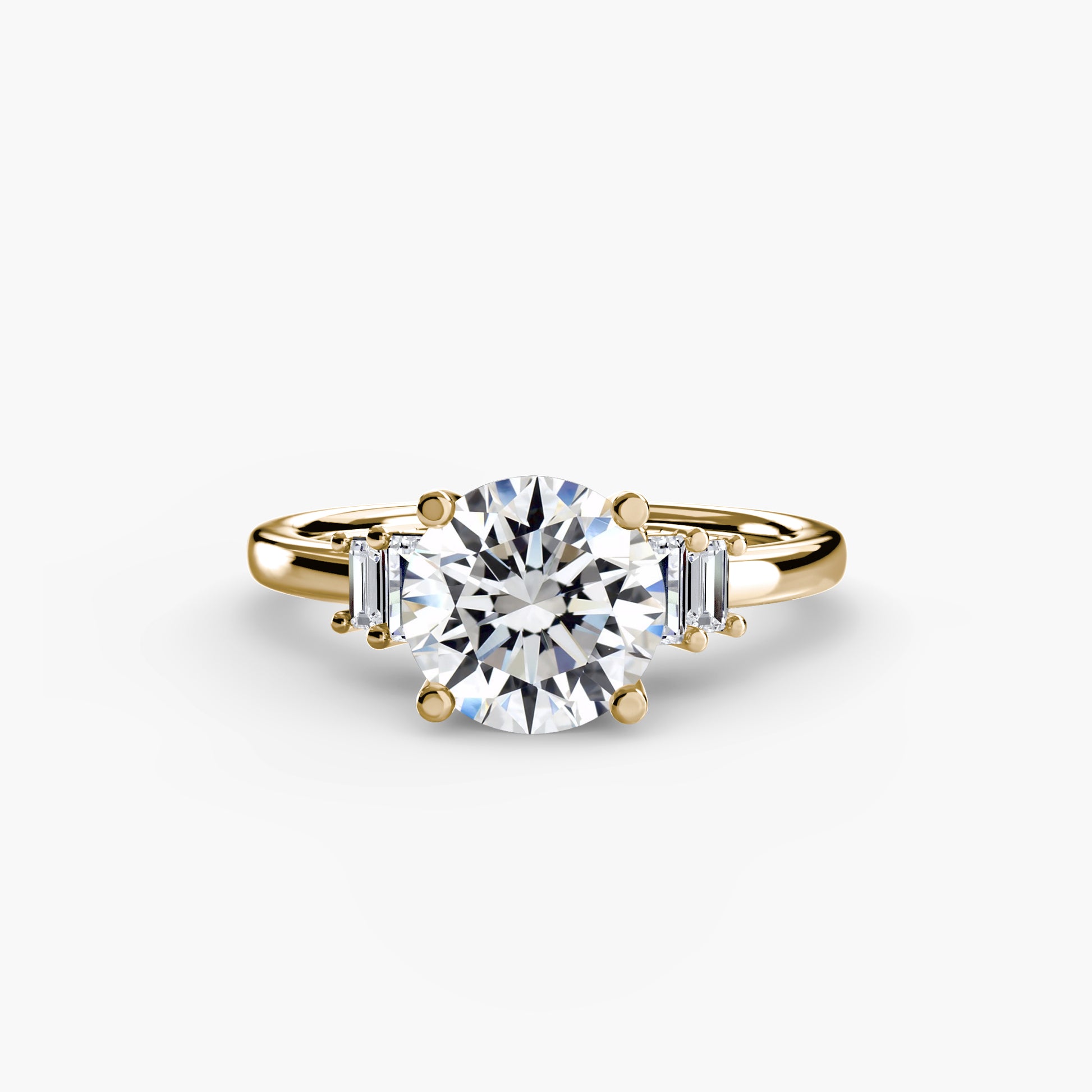 natural round diamond 0.17ct ring side angle