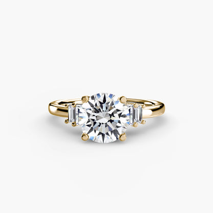 natural round diamond 0.17ct ring side angle