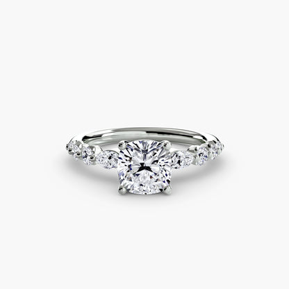 natural round diamond 0.29ct ring top view