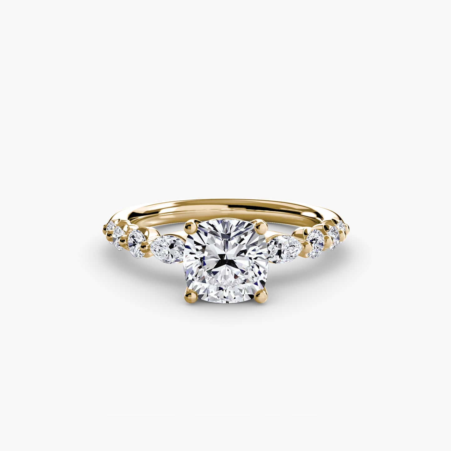 natural round diamond 0.29ct ring side angle