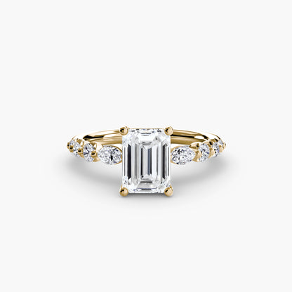 natural round diamond 0.29ct ring profile view