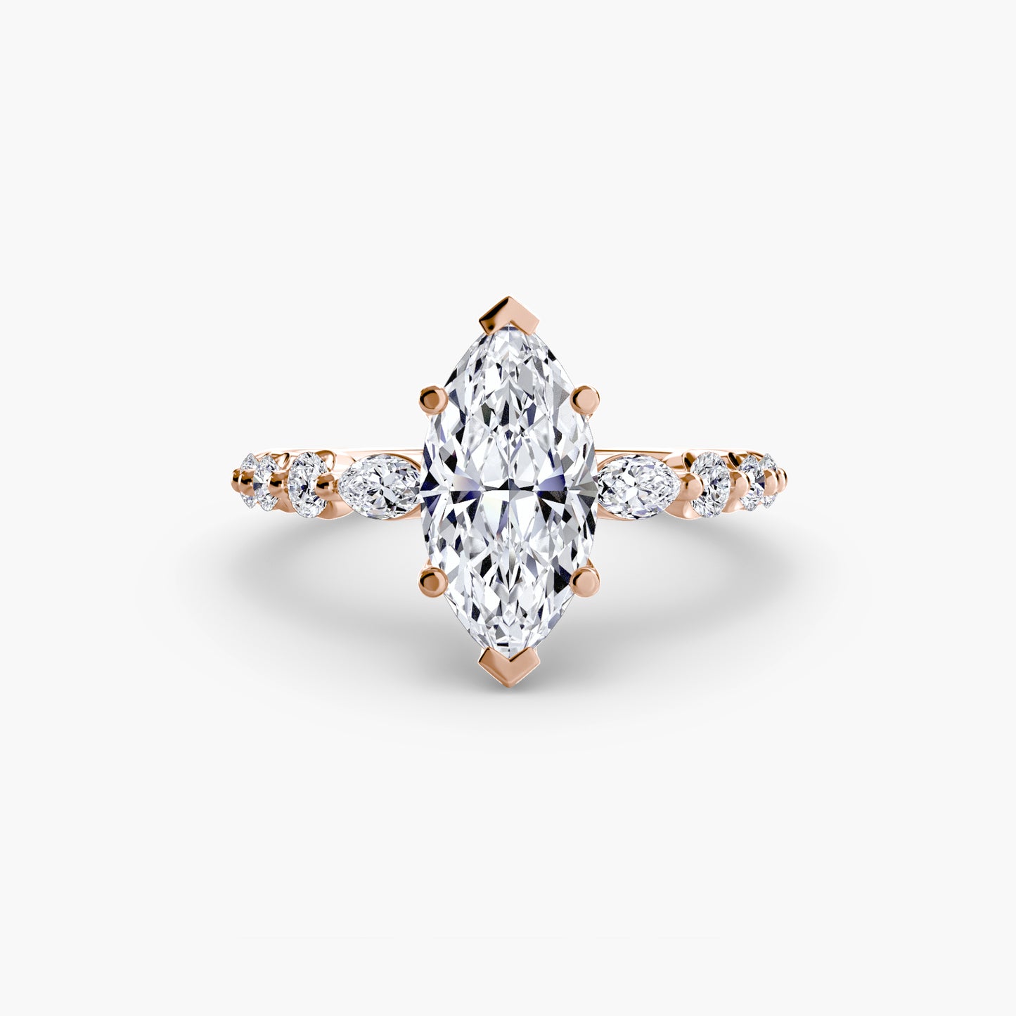 natural round diamond 0.29ct ring profile view