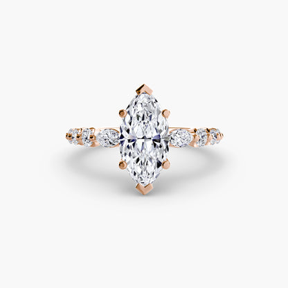natural round diamond 0.29ct ring profile view