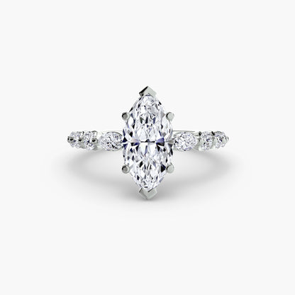 natural round diamond 0.29ct ring front view