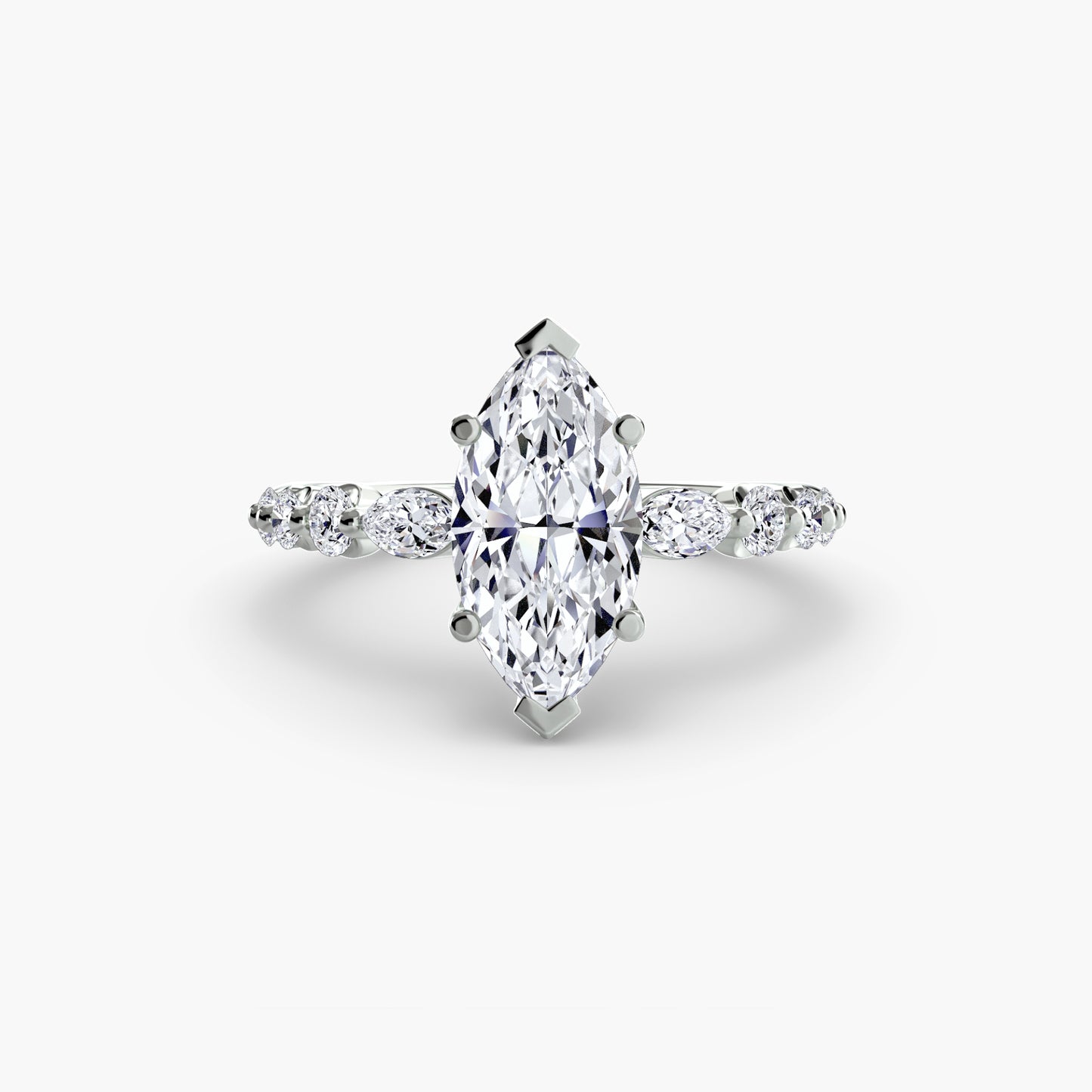 natural round diamond 0.29ct ring back view