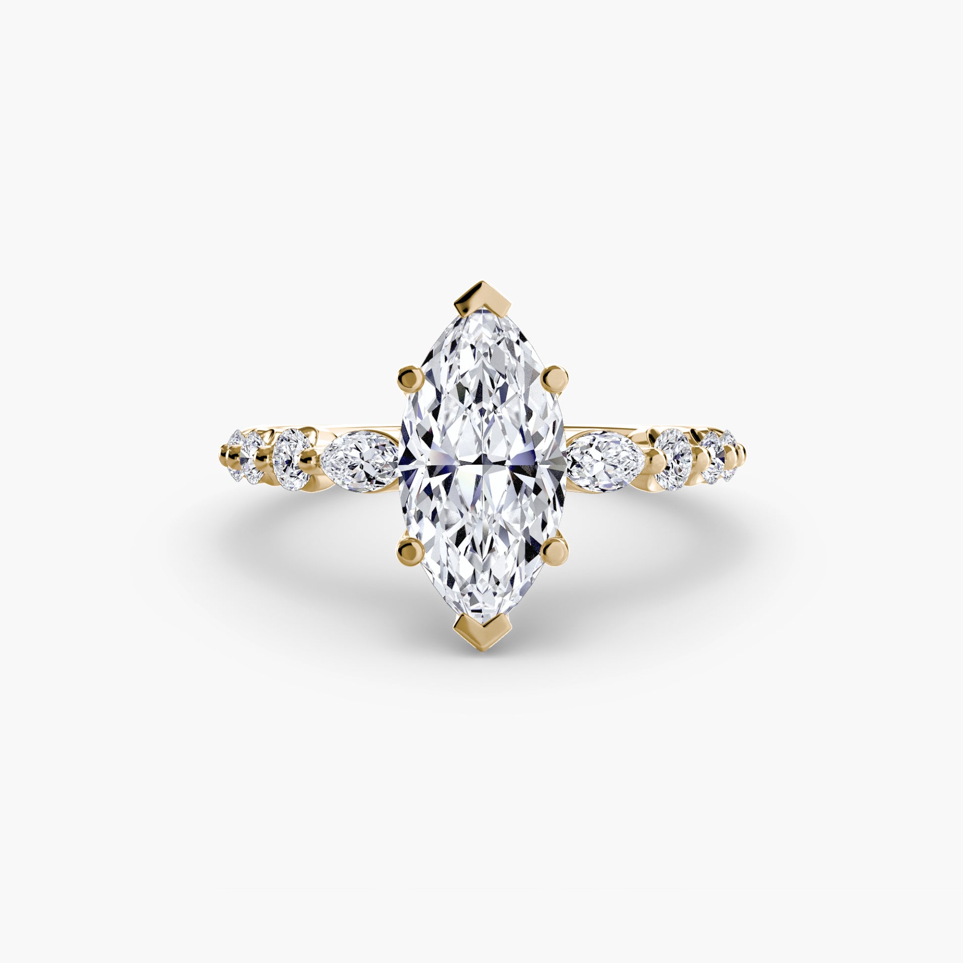 natural round diamond 0.29ct ring with diamond accents