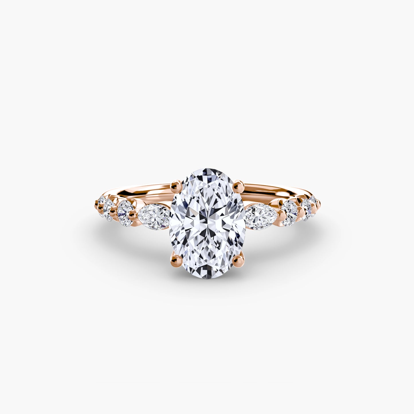 natural round diamond 0.29ct ring front view