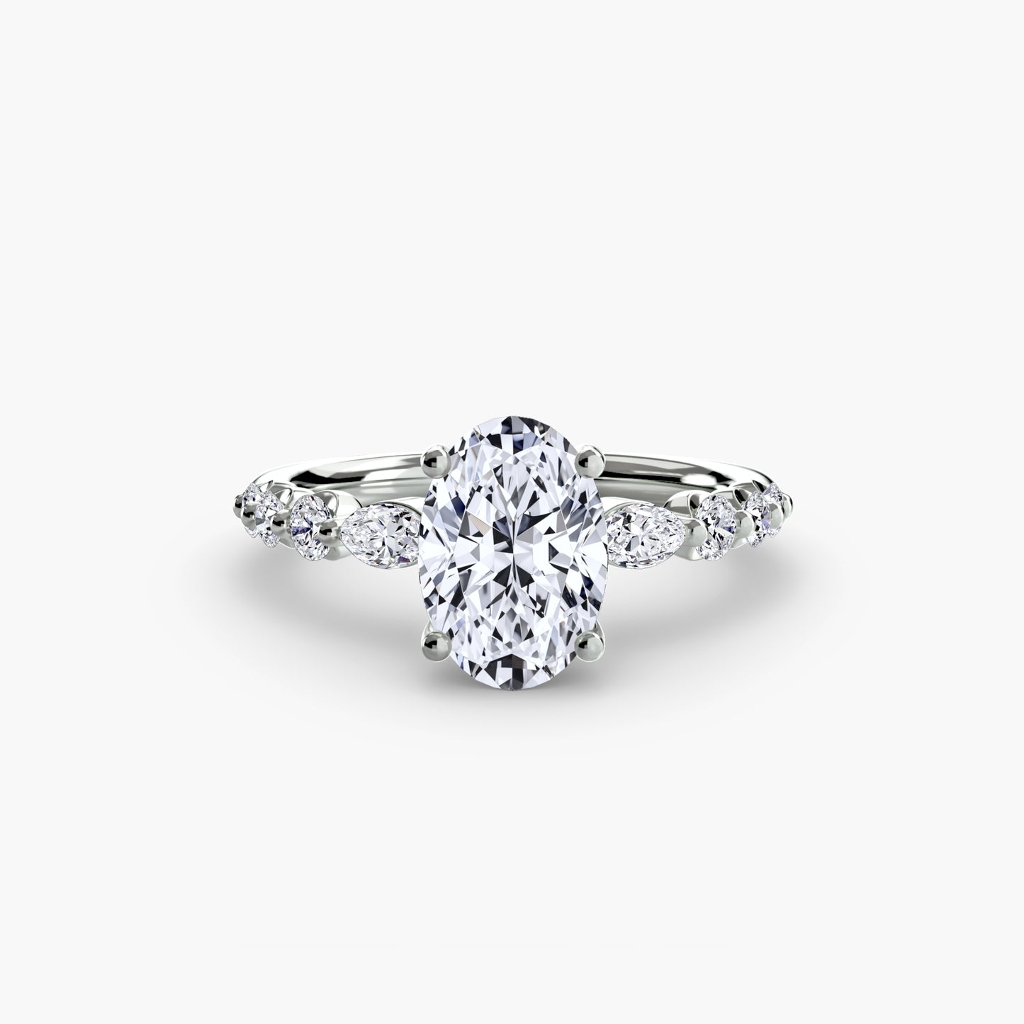 natural round diamond 0.29ct ring profile view